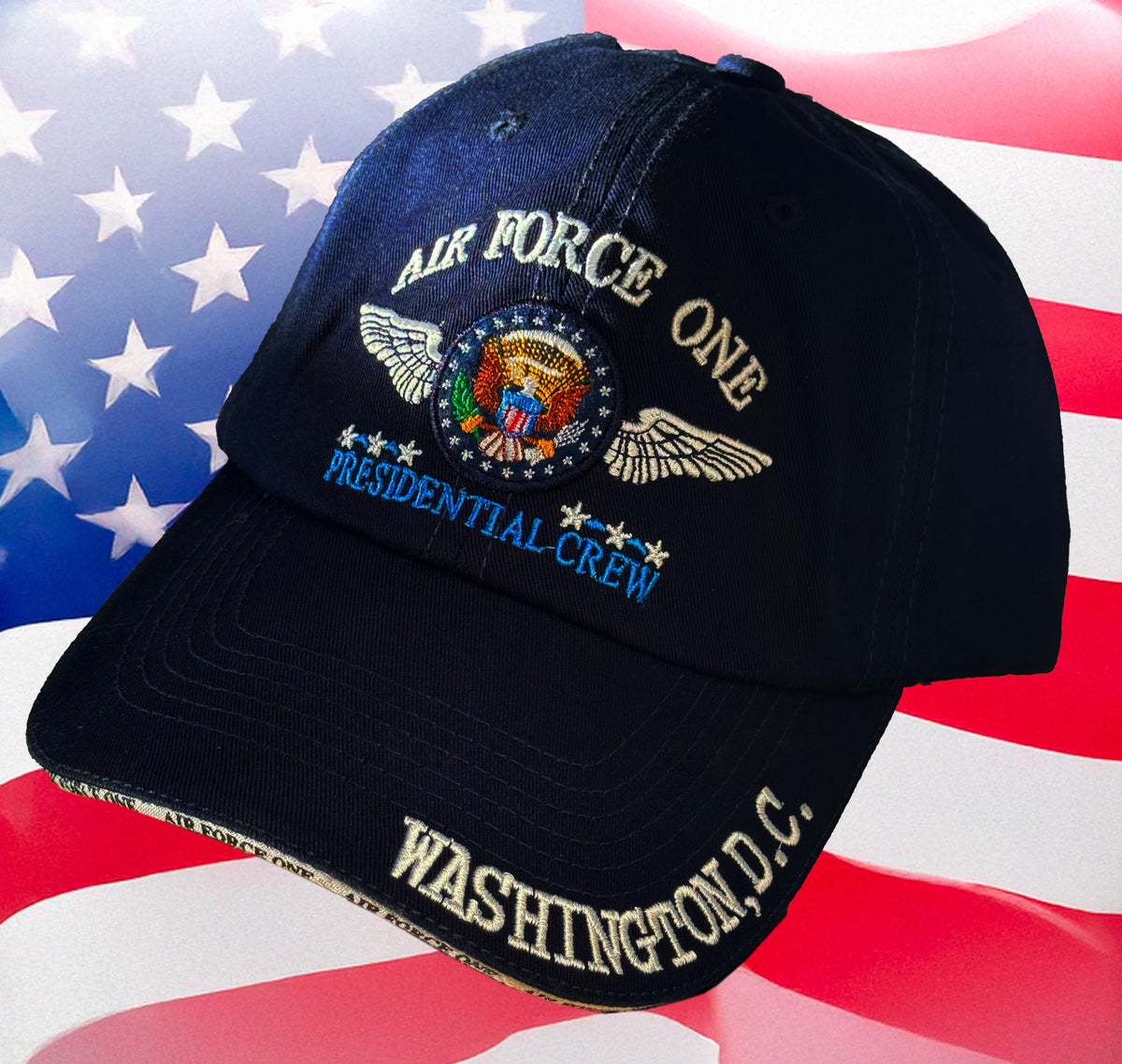 Air Force One Presidential Crew Baseball Hat Dark Navy Blue - Main Image