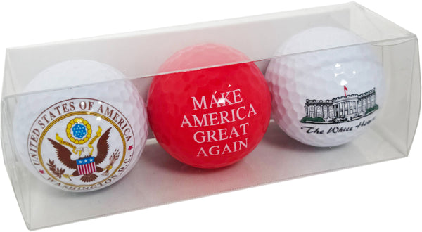 DC Great Again Golf Set – Great Seal, White House & Red Great Again Golf Balls with Embroidered Presidential Golf Towel
