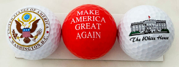 DC Great Again Golf Set – Great Seal, White House & Red Great Again Golf Balls with Embroidered Presidential Golf Towel