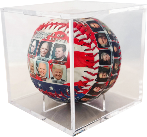 Presidents of the United States Collectible Baseball – All 47 Presidents in Patriotic Display Case