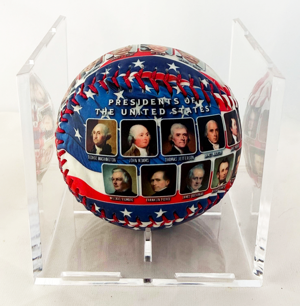 Presidents of the United States Collectible Baseball – All 47 Presidents in Patriotic Display Case