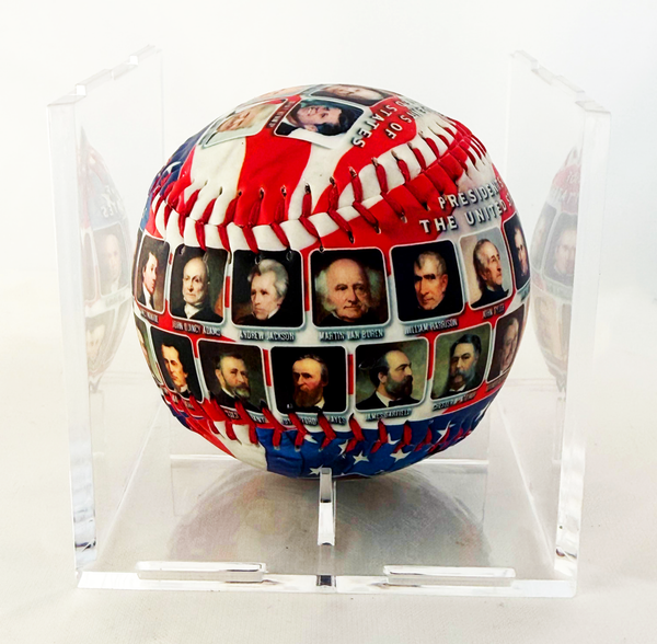 Presidents of the United States Collectible Baseball – All 47 Presidents in Patriotic Display Case