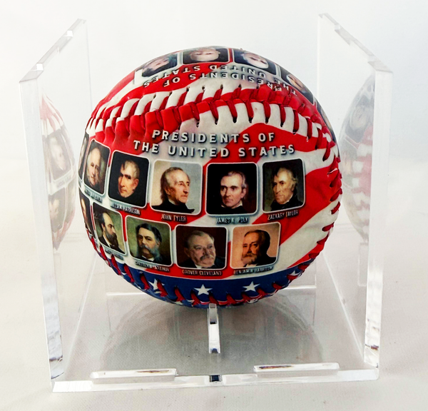 Presidents of the United States Collectible Baseball – All 47 Presidents in Patriotic Display Case