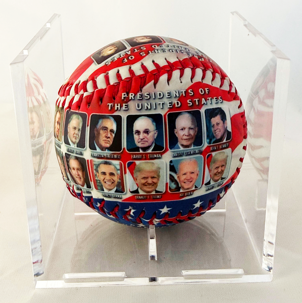 Presidents of the United States Collectible Baseball – All 47 Presidents in Patriotic Display Case