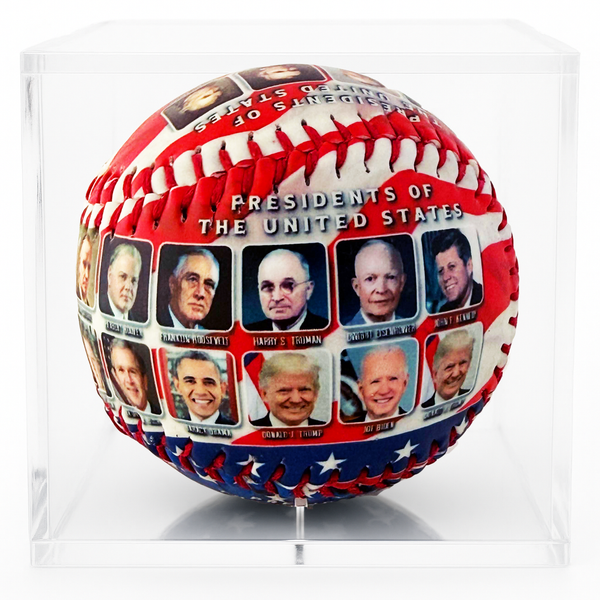 Presidents of the United States Collectible Baseball – All 47 Presidents in Patriotic Display Case