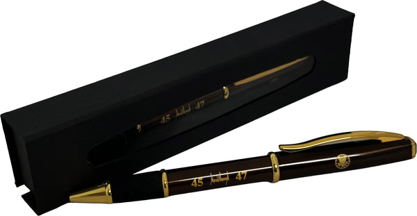 President Donald J. Trump 45th & 47th Presidential Signature Pen – Brown & Gold Twist-Action Ballpoint with Presidential Seal