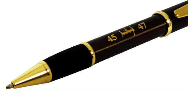 President Donald J. Trump 45th & 47th Presidential Signature Pen – Brown & Gold Twist-Action Ballpoint with Presidential Seal