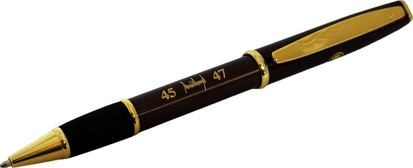 President Donald J. Trump 45th & 47th Presidential Signature Pen – Brown & Gold Twist-Action Ballpoint with Presidential Seal