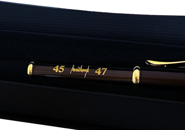 President Donald J. Trump 45th & 47th Presidential Signature Pen – Brown & Gold Twist-Action Ballpoint with Presidential Seal