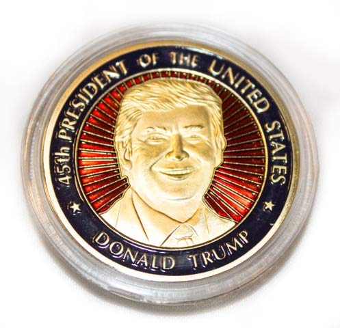 Donald Trump Novelty Coin in Wood Box